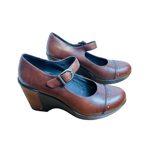 Dansko Shoes - Dansko Fanny Studded Mary Janes Wedges Pumps - Women's Size 9.5 (EU 40)